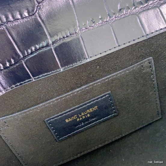 Repzbay REP LEATHER CLUTCH MANHATTAN IN CROCODILE-EMBOSSED YSL 0725